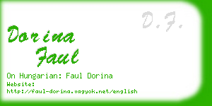 dorina faul business card